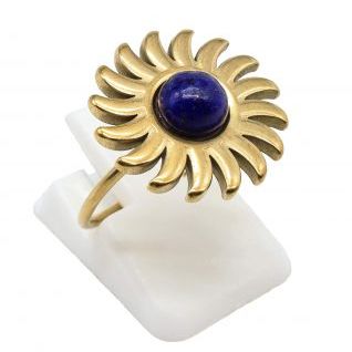 Anillo Acero Inox. Sol LAPISLÁZULI